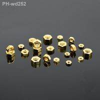 Hex Nuts Titanium Plating Gold Carbon Steel Hexagon Nuts Metric M2 M2.5 M3 M4 M5 M6 Fasteners Hardware Tools 1/5/10/20/50pcs