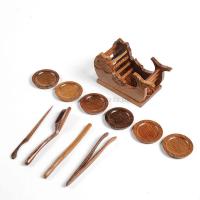 luxurious 11pcs Arts Tea Tools,Valuablb Chicken-wing Wood Tea Plate/Caddy/Clamp/Spoon/tick/Needle,Chinese Tea ceremony gentleman