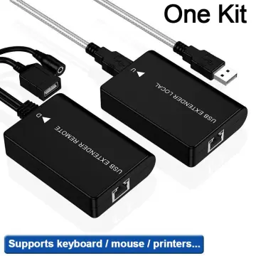 USB transmitters on CAT5 network cable for mouse extension