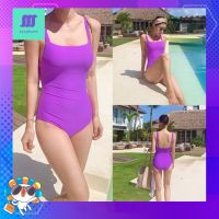 ?SexyBeach (M-XL) SB239 ชุดว่ายน้ำวันพีซ สีมันม่วง บิกินี่ ชุดว่ายน้ำเรียบหรูดูแพง ชุดว่ายน้ำผู้หญิง