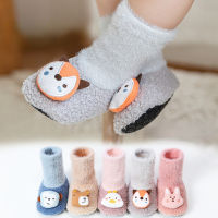 0 To 18 Months Newborn Baby Floor Socks Autumn &amp; Winter Thickening Plus Velvet Warm Shoes Socks Infants Stuff Babies Accessories