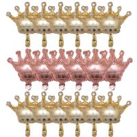 18pcs Mini Crown Aluminum Foil Balloons Gold Pink Blue Crown for Christmas Wedding Birthday Party Decoration Supplies 29x29cm Artificial Flowers  Plan