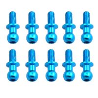 40Pcs M3โลหะ Hex Ball Head สกรูสำหรับ Tamiya TT01 TT02 Sakura D5 110 RC Drift รถอะไหล่ Universal,สีฟ้า