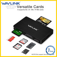 Wavlink 4พอร์ต USB 3.0 Card Reader/sd Card Reader Plug And Play ความเร็วในการถ่ายโอนข้อมูลสูงสุด5Gbps สำหรับ Compact Flash (CF) /Sd/sdhc/sdxc/ms/tf/ M2สำหรับ Macbook,แล็ปท็อป,เดสก์ท็อป50ซม. สายไฟต่อสำหรับเครื่อง