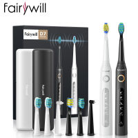 Fairywill FW507 แปรงสีฟันไฟฟ้า 5 โหมด USB Charge Oral Clean Sonic แปรงสีฟันหัวเปลี่ยนกันน้ำกระเป๋าเดินทางผู้ใหญ่-ygdds