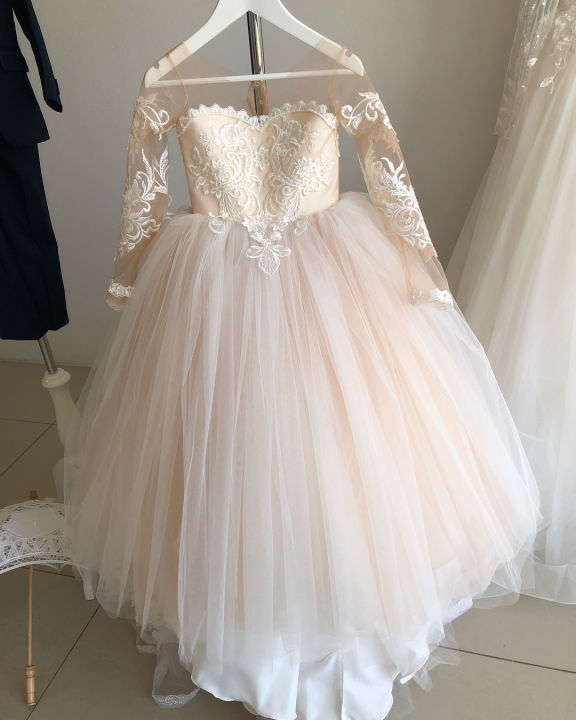 fatapaese-2-14-years-lace-tulle-flower-girl-dress-bows-childrens-first-communion-dress-princess-ball-gown-wedding-party-dress