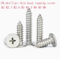 10/100pc M2 M2.3 M2.6 M3 M4 M5 M6 304 Stainless Steel Ultrathin Phillips Ultra Thin Low Flat Wafer Head Self Tapping Wood Screw