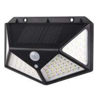 100 LED 3 โหมด Solar motion sensor light ไฟติดผนังโซล่าเซลล์พลังงานแสงอาทิตย์ ไฟนอกอาคาร ไฟกึ่งภายนอก โคมไฟภายนอกอาคาร ไฟโซล่าเซลรั้ว Seabuy