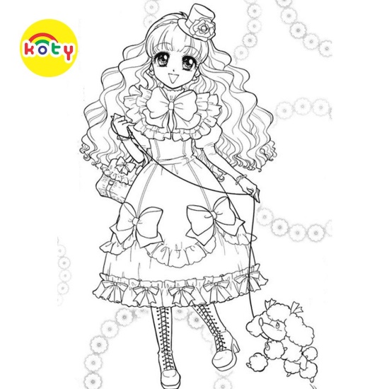 Hikami Sumire from Aikatsu Coloring Page - Anime Coloring Pages