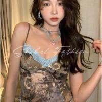 WANGYARU เสื้อชั้นในสตรีครอบตัด สไตล์สาวอารมณ์ Spice เย็บลูกไม้ Top