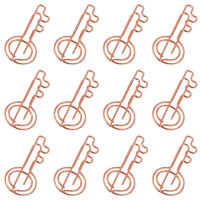 20 Pcs Rose Gold Paper Clips Ticket Clip Stationery School Supplies Gifts Photo Clip Paper Clips Memo Ticket Clip