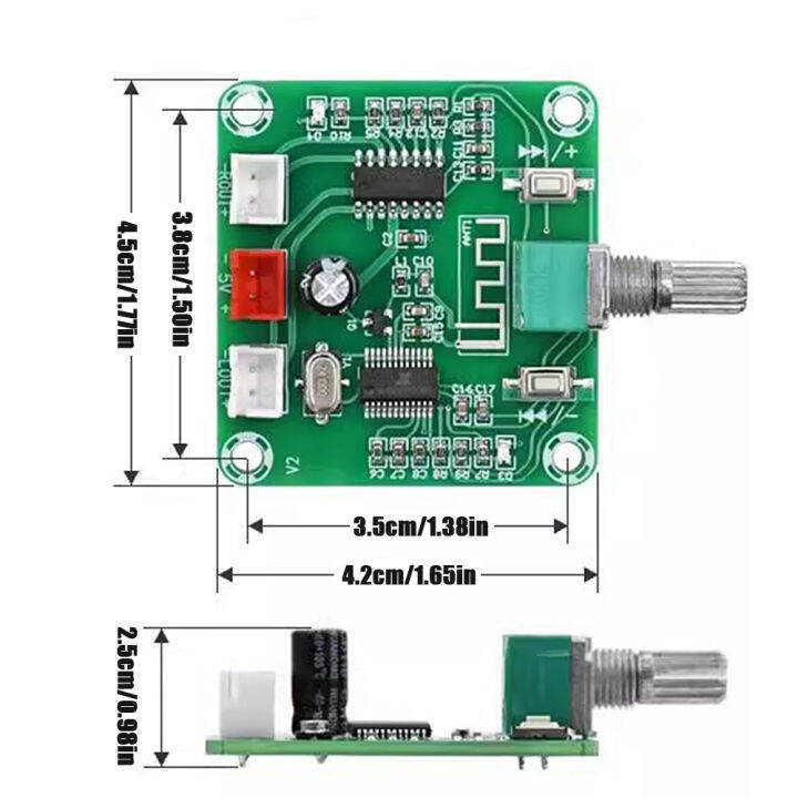 บอร์ดเครื่องขยายเสียงสัญญาณเสียง-pam8403-บอร์ด-dc5v-เครื่องขยายเสียงลำโพงไร้สายแบบ-diy-รองรับบลูทูธความชัดเจนมาก