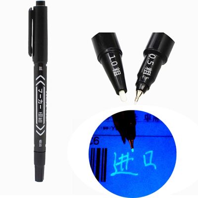 1 Piece Multi Function Invisible Pen Uv Light Dual Tip 1.0mm 0.5mm Magic Pen Markers for Poker Paper Detective Game StationaryElectrical Circuitry Par