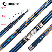 PHISHGER escopic Bolognese Trout Fishing Rod 44.555.56m 30T Carbon Float 5-35g Ultralight Surf Spinning Travel Fast Pole