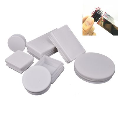 10pcs Round pipe plug White Plastic tube end cap Anti Slip Alloy ladder chair Furniture Leg Blanking hole dust cover Feet