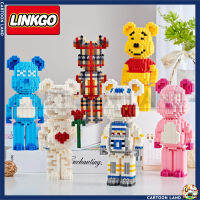 ตัวต่อ บล็อคนาโน เฟือง บล็อคตัวต่อ Bearbrick ห​มีแบ​ร์บ​ริค​ LINKGO มี 10 แบบ