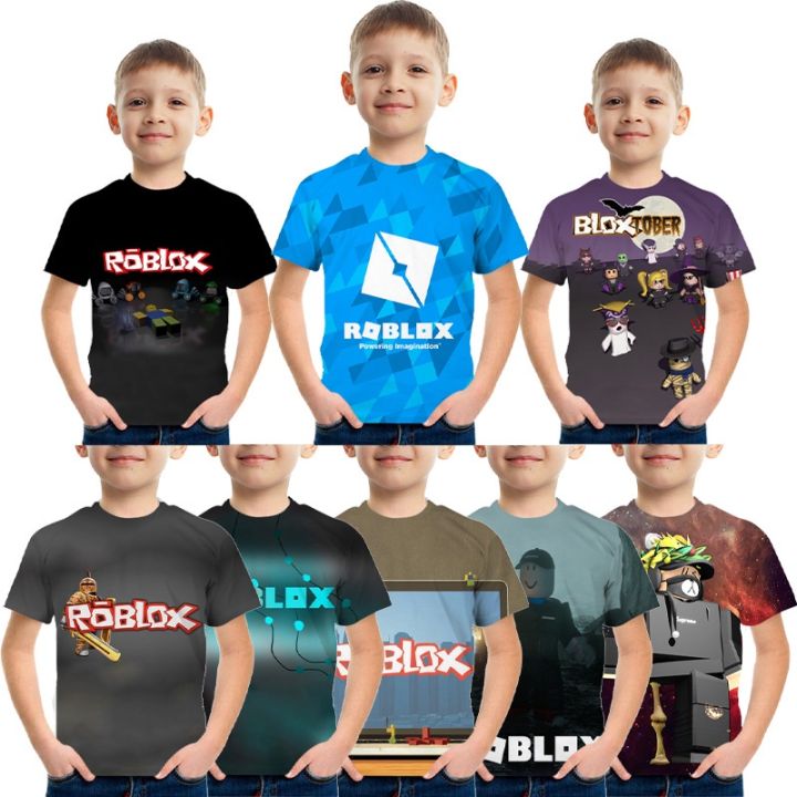 New Children Tshirt Cartoon ROBLOX Game Printing Kids Clothes
