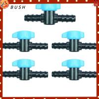 BUSH 5pcs 16มม. บอลวาล์วอินไลน์ สีดำและสีฟ้า พลาสติกทำจากพลาสติก วาล์วน้ำน้ำ อควาเรียม วาล์วท่อสายยาง น้ำน้ำมันก๊าซ