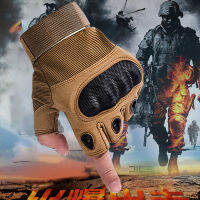 1คู่ถุงมือรถจักรยานยนต์ Faux หนัง Hard Knuckle Full Finger Protection Gear Racing Bikers Motocross