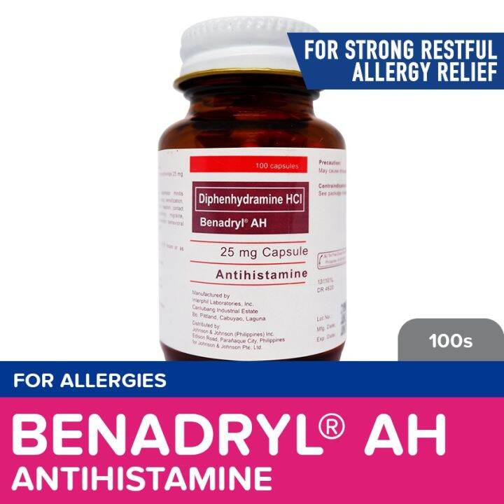 GHYBenadryl AH 25mg 100s Allergy medicine, Antihistamine