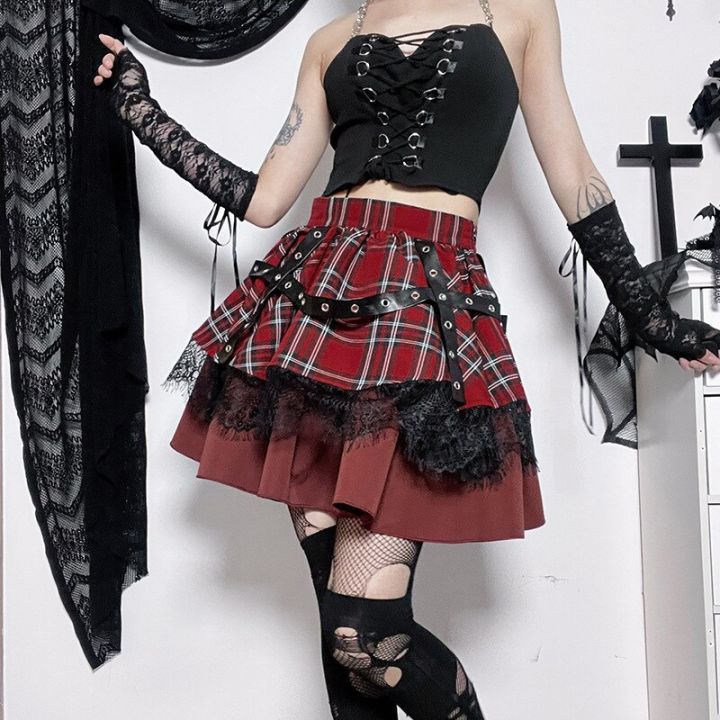 gothic-harajuku-girls-plaid-pleated-skirt-y2k-lolita-cake-mini-skirts-punk-sweet-lace-kawaii-clothing-cosplay-costume