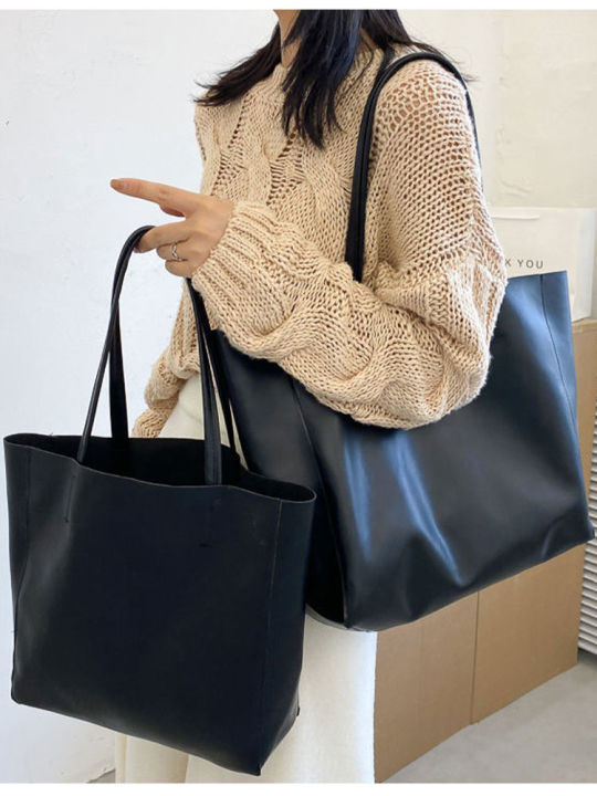 ร้อนความจุขนาดใหญ่กระเป๋าผู้หญิงถุงช้อปปิ้งเกาหลีกระเป๋าหนัง-pu-ผู้หญิงไหล่เดี่ยวย้อนยุคนำมาใช้ใหม่แล็ปท็อป-b-olso-mujer