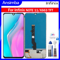 Ansimba LCD จอ TFT 6.7นิ้วสำหรับ Infinix Note 11 X663สัมผัสหน้าจอ LCD หน้าจอดิจิตอลแทนการประกอบสำหรับหน้าจอแสดงผล Infinix Note 11 X663/X663B