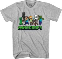 Minecraft Boys Lineup Crew T-Shirt, Heather