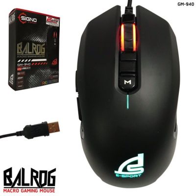 SIGNO E-Sport BALROG Macro Gaming Mouse รุ่น GM-940
