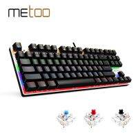 ❈◘♨ METOO 87 104keys Wired Gaming Mechanical Keyboard Russian LED Backlight For Gamer Laptop Computer