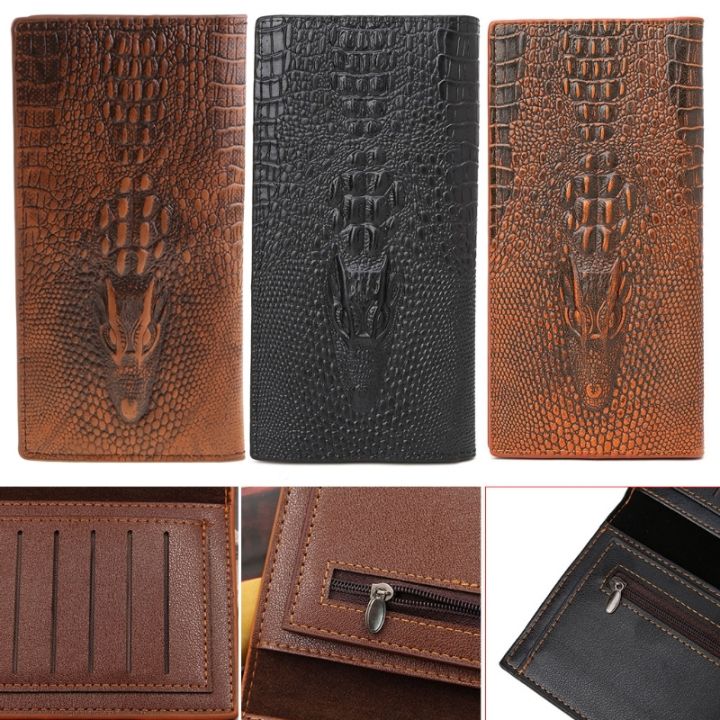 layor-wallet-men-39-s-3d-alligator-wallet-bifold-id-card-holder-purse-case-long-clutch-billfold