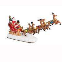 Innodept12 Santa S Sleigh และ Reindeer Assortment อุปกรณ์ตกแต่งคริสต์มาสดนตรีไฟ LED Holiday Collection Figurine