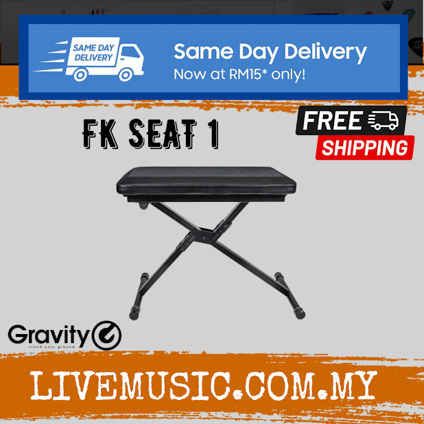 Gravity FKSEAT1 Height-Adjustable Folding Keyboard Bench ( FK SEAT 1 ...