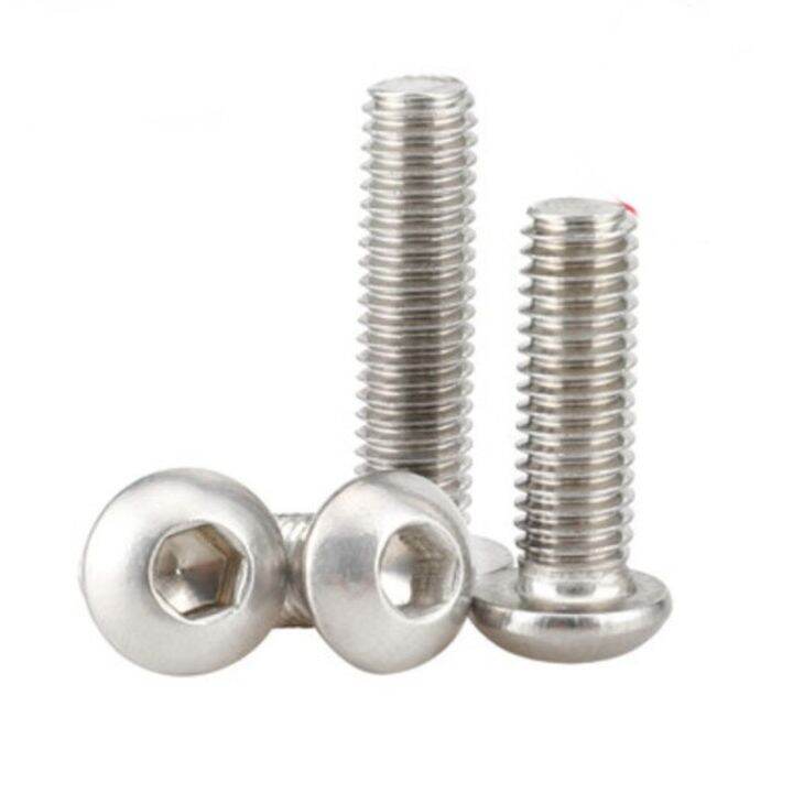 2-100pcs-button-head-screw-m1-6-m2-m2-5-m3-m4-m5-m6-m8-m10-m12-iso7380-304-stainless-steel-a2-mushroom-hexagon-hex-socket-screw-nails-screws-fasteners