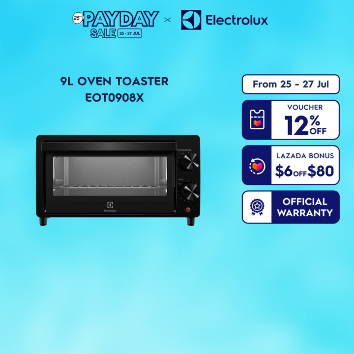 Electrolux EOT0908X 9L Oven Toaster with 1 Year Warranty Lazada Singapore