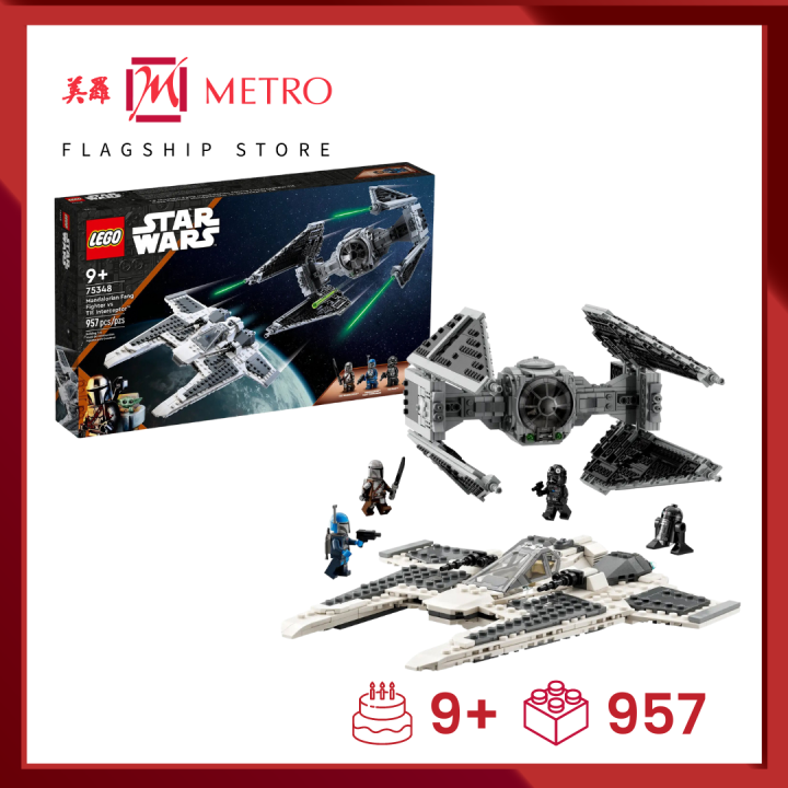 LEGO Star Wars Mandalorian Fang Fighter vs TIE Interceptor 75348