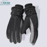 1คู่ผู้หญิงผู้ชายถุงมือสกี Windproof กันน้ำลื่นทนต่อการสึกหรอหนาถุงมืออบอุ่นในช่วงฤดูหนาว