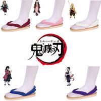 Anime Demon Slayer Cosplay Shoes Kimetsu No Yaiba Kamado Tanjirou Clogs Sandals Kamado Nezuko Geta Kochou Shinobu Flip Flops