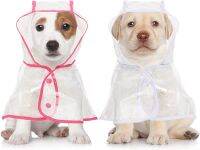 Pet Dog Raincoat Clear Pet Waterproof Clothes Hooded Rain Jacket Plastic Puppy Rain Poncho Pet Rainwear for Small Medium Dog Clothing Shoes Accessorie