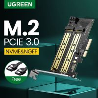 Ugreon อะแดปเตอร์ M2 PCIE ไป Nvme PCI อะแดปเตอร์แบบเร็วเป็นพิเศษ M.2 32Gbps X4การ์ด PCI-E/คีย์8/16 M &amp; B SSD การขยายคอมพิวเตอร์เพิ่มในการ์ด