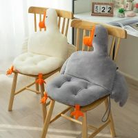 Cushion Cartoon Big Goose Down Pad Waist Pillow Bedroom Living Room Thick Office Chair Sofa Armchair Seat Cushion Bind Design