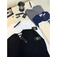 ❦✘✓ STONE ISLAND เสื้อยืดแขนยาว ผ้าฝ้าย 100 ทรงหลวม ลายเข็มทิศ ขนาดใหญ่ สําหรับผู้ชาย และผู้หญิง