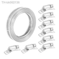 ✓ 11.5 Feet Hose Clamp 304 Stainless Steel Worm Clamp Hose Clamp Strap With Fasteners Adjustable DIY Pipe Hose Clamp Ducting Clamp