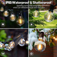 Fairy Lights Garland String Light Garden Decor Solar Led Light Outdoor G40 Remote Control Waterproof Lamp Wedding Decoration