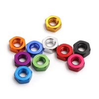 10Pcs DIN934ที่มีสีสันM3 M4 M5 M6อลูมิเนียมอัลลอยด์Hexagonal Hex Nut Lock NutsสำหรับFPV RC Multicolorสีแดงสีม่วงRoyal Goldสีชมพู