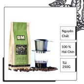 Cà phê bột BM Ban Mê - Gói 250g - Robusta Natural Hái Chín Rang Mộc Nguyên Chất - BM GROUP