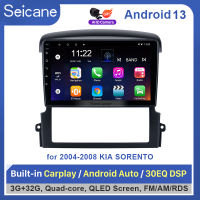 Seicane 9นิ้ว QLED Touch Screen Android13.0 หัวหน้าหน่วยเครื่องเล่นวิทยุ 2004 2005 2006 2007 2008 KIA SORENTO ระบบนำทาง GPS บลูทู ธ ระบบเสียงรถยนต์สนับสนุน Mirror-Link 4G WIFI