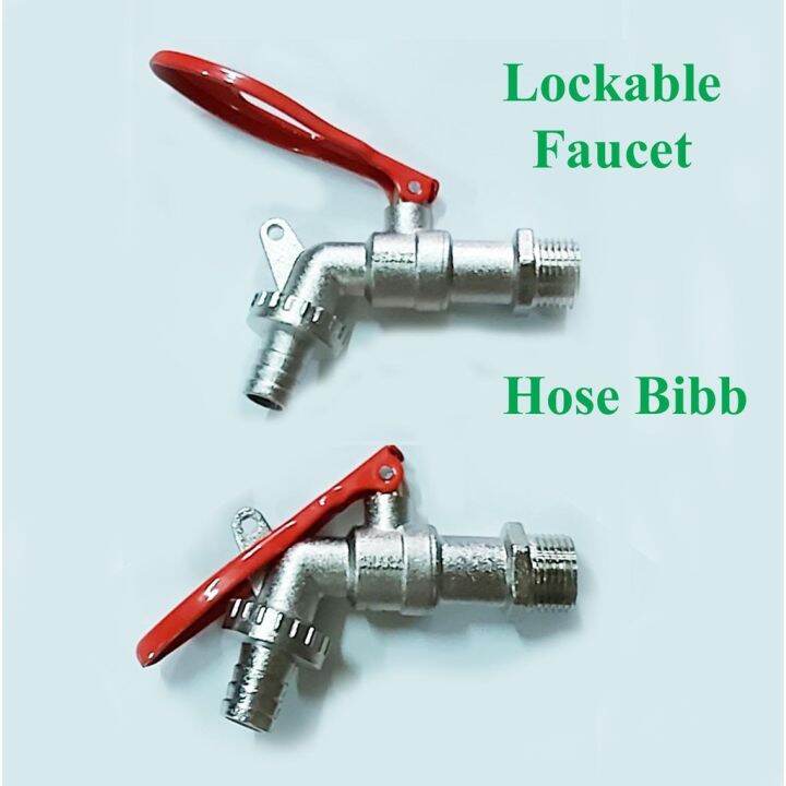 Shark Lockable Hose Bibb cock Brass Steel Faucet Standard 1/2 Lazada PH