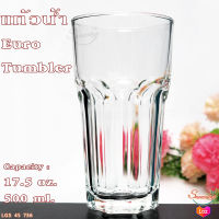 แก้วน้ำ แก้วใส แก้วทรงสูง แก้วใส่น้ำ ปั่น ผลไม้ กาแฟ สมุนไพร แก้วน้ำใสสวยๆ Sizeใหญ่ ขนาด 17.5 oz. 500 ml. รุ่น Euro Tumbler