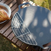 Stainless Steel Frying Pan Top Oil Drain Racks Barbecue Grid Net Camping Cooking Tools